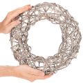 Corona de madera, corona decorativa, blanco natural, Ø30cm, H9.5cm | Floristik24.es