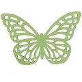 Floristik24 Mariposa de madera verde / blanco 5cm 36pcs