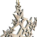 Floristik24 Estrella de madera para colgar 24cm x 24cm L35cm 1p