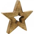 Floristik24 Estrella de madera decoración de madera flameada estrella de Navidad de pie 15cm