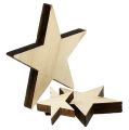 Floristik24 Estrellas de madera 2,5cm -7cm naturaleza 48p