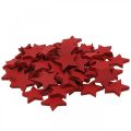 Floristik24 Estrellas de madera chispas rojas Estrellas de Navidad 3cm 72pcs