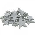 Floristik24 Estrellas de madera chispas decorativas Navidad gris 3/5/7cm 29p