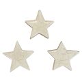 Floristik24 Estrellas de madera estrellas decorativas oro blanco madera craquelada Ø5cm 8ud