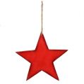 Floristik24 Estrellas de madera para colgar 30cm rojo 3pcs