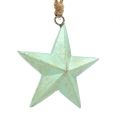 Floristik24 Estrellas de madera para colgar Verde claro 7,5cm 4pzs