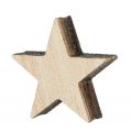 Floristik24 Estrellas navideñas de madera mezcla natural 2.5cm - 7.5cm 40pcs