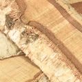 Bandeja de madera con decoración de corteza de árbol de abedul 25×10×2cm 4 piezas | Floristik24.es