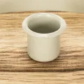 Portavelas para cuatro velas cónicas, bandeja redonda de madera, 25 cm. | Floristik24.es