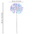 Rama de hortensia artificial en flor con colores iridiscentes, 36 cm, 2 unidades | Floristik24.es
