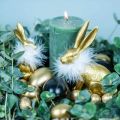 Floristik24 Huevos de gallina Huevos dorados soplados Decoración de Pascua 10 piezas