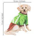 Adorno navideño de perro, adorno colgante decorativo, perro con bufanda y gorro, 12 cm, 2 piezas | Floristik24.es