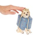 Figura decorativa de perro, cachorro sentado, en caja de regalo, 20 cm. | Floristik24.es