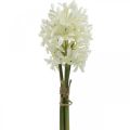 Floristik24 Jacinto artificial blanco flor artificial 28cm paquete de 3 piezas