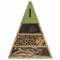 Floristik24 Insect Hotel Insect House Madera Verde Amarillo 30,5x39cm
