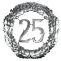 Aniversario numero 25 en plata Ø40cm
