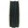Floristik24 Cuerda de yute negra, cuerda decorativa, fibra de yute natural, cuerda decorativa Ø8mm 7m