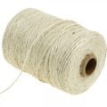 Cordón de yute blanco, bricolaje, hilo decorativo natural, cordón decorativo Ø2mm L200m