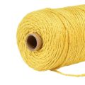 Floristik24 Cinta de yute cordón de yute cinta decorativa yute amarillo Ø3mm 200m