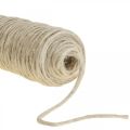 Floristik24 Cinta de yute natural blanqueada Deco cord yute 2mm 150m