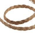 Floristik24 Cinta de yute cordón de yute trenzado carrete de madera natural 10mm 6m