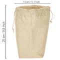 Bolsa de yute de 13,5 × 11 cm y 25 cm de alto. | Floristik24.es