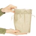 Bolsa de yute de 13,5 × 11 cm y 25 cm de alto. | Floristik24.es