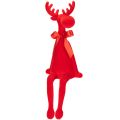 Floristik24 Figura decorativa de alce con lazo, sentado, para colocar sobre estante, 54 cm.