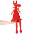 Figura decorativa de alce con lazo, sentado, para colocar sobre estante, 54 cm. | Floristik24.es