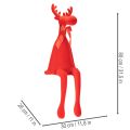 Figura decorativa de alce, para colocar sobre estante, con lazo, 80 cm. | Floristik24.es