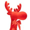 Figura decorativa de alce, para colocar sobre estante, con lazo, 80 cm. | Floristik24.es