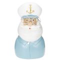Figura de capitán, decoración marítima con gafas y sombrero, 16 cm. | Floristik24.es