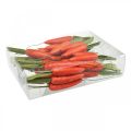 Floristik24 Zanahorias decorativas, adornos de Pascua, zanahorias en alambre, verduras artificiales naranja, verde H11cm 36p