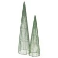 Floristik24 Conos metálicos para flores, verdes, para arreglos florales, 62 cm, 2 unidades