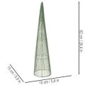 Conos metálicos para flores, verdes, para arreglos florales, 62 cm, 2 unidades | Floristik24.es