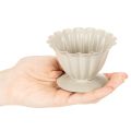 Cuenco, copa, cáliz floral, decoración color crema, 9 cm | Floristik24.es