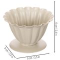 Cuenco, copa, cáliz floral, decoración color crema, 9 cm | Floristik24.es