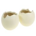 Floristik24 Crema de huevo de cerámica H12cm 2pcs