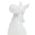 Floristik24 Figura de cerámica alce 12,5cm blanco 2uds