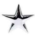 Floristik24 Estrella de cerámica plateada brillante 18cm