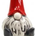 Floristik24 Figura de cerámica elfo 8.5cm rojo, blanco 1p