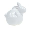 Floristik24 Conejo de ceramica blanco 8.5cm 4pcs