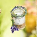 Floristik24 Vela decorativa de cristal con tapa Vela de cera Pure Nature cera de abejas aceite de oliva