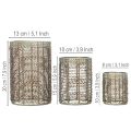 Portavelas metálicos para velas pequeñas, Ø8/10/13 cm, juego de 3 | Floristik24.es