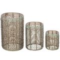 Portavelas metálicos para velas pequeñas, Ø8/10/13 cm, juego de 3 | Floristik24.es