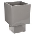 Floristik24 Maceta cúbica gris con base para decoración moderna, 22 cm