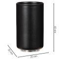 Portavelas magnético redondo, negro mate, para velas cónicas de 25 mm, 4 unidades. | Floristik24.es