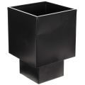 Floristik24 Maceta cúbica negra con base, moderna, 22 cm
