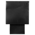 Maceta cúbica negra con base,