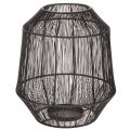 Floristik24 Portavelas negro, farol decorativo, cesta de alambre, Ø24cm, H28cm